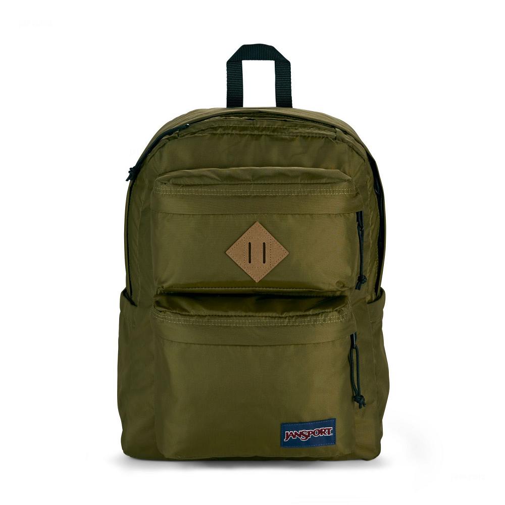 Sac à Dos Scolaire JanSport Double Break Vert Olive | PLB-63172224